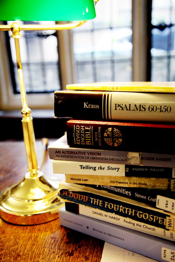 A pile of library books A pile of books
